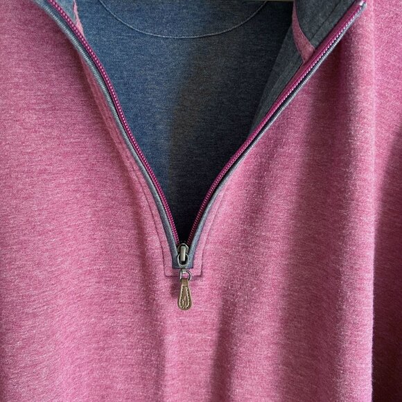 Johnnie-O Surf 1/4 Zip Mock Neck XXL Pullover Scarlet Heather Long Sleeve - Picture 3 of 11